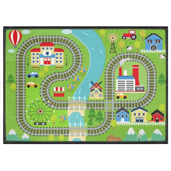 Tapete Atratizzi Kids 110x155cm Trilho Trem