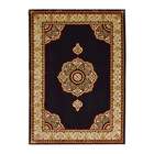 Tapete Aubusson Retangular Veludo 198x300 Cm Preto