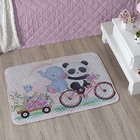 Tapete Aveludado Emborrachado Quarto Criança Bike