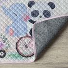 Tapete Aveludado Emborrachado Quarto Criança Bike