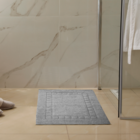 Tapete de Banheiro New Sublime Algodão Retangular Cinza 3 Peças 50x70cm Kapazi