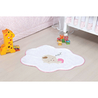 Tapete Bebê Menina Rosa Nuvem 76cm X 62cm Antiderrapante