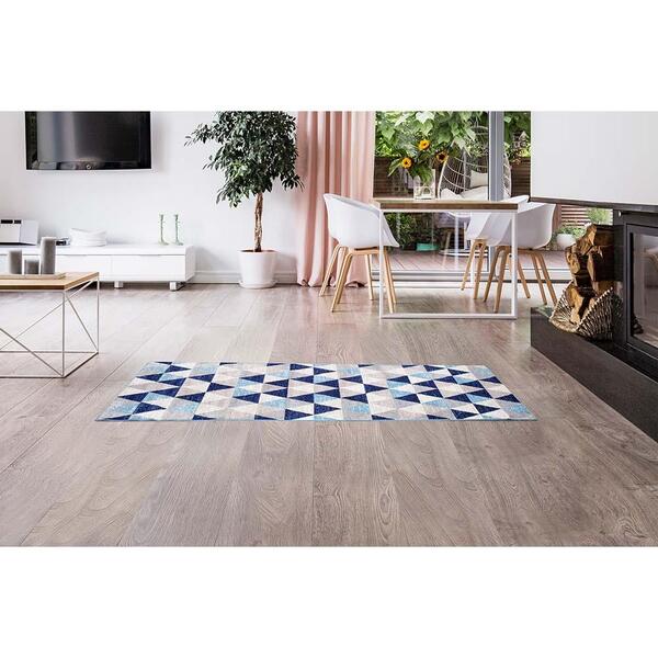 Tapete Belga Antuérpia 6 Azul-bege 0,40x0,60m - Edantex