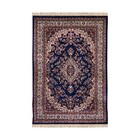 Tapete Belga Retangular Bruxelas Poliéster Azul Internas 140X200 Edantex