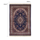 Tapete Belga Retangular Bruxelas Poliéster Azul Internas 200X250 Edantex