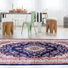 Tapete Belga Retangular Bruxelas Poliéster Azul Internas 250X380 Edantex