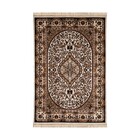 Tapete Belga Retangular Bruxelas Poliéster Bege Internas 100X140 Edantex