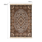 Tapete Belga Retangular Bruxelas Poliéster Bege Internas 140X200 Edantex