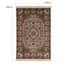 Tapete Belga Retangular Bruxelas Poliéster Bege Internas 250X380 Edantex