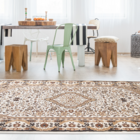 Tapete Belga Retangular Bruxelas Poliéster Bege Internas 250X380 Edantex