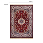 Tapete Belga Retangular Bruxelas Poliéster Vermelho Internas 100X140 Edantex