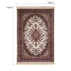 Tapete Belga Retangular Bruxelas Poliéster Vermelho Internas 100X140 Edantex