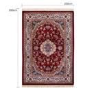 Tapete Belga Retangular Bruxelas Poliéster Vermelho Internas 250X300 Edantex