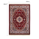 Tapete Belga Retangular Bruxelas Poliéster Vermelho Internas 40X60 Edantex