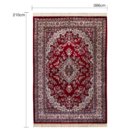 Tapete Belga Retangular Bruxelas Poliéster Vermelho Internas 66X210 Edantex