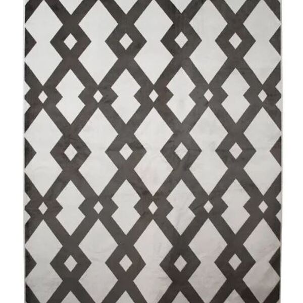 Tapete Belga Geometric Desenho 10 1.00x1.40 - Edantex - Preto