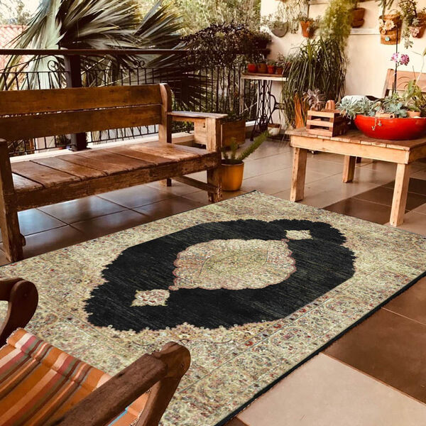 Tapete Belga Harmony 1.00x1.40 Preto 9935 Abdalla