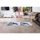 Tapete Belga Liege 4 Azul-bege 0,50x1,00m - Edantex