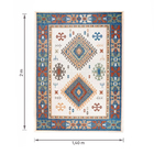 Tapete Belga Retangular Polipropileno Multicolorido Interno e Externo 1,4x2m Edantex