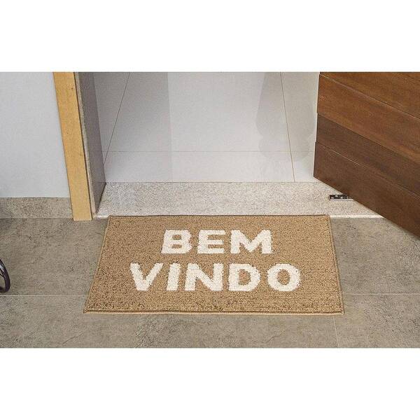 Tapete Bem Vindo - Caramelo - Ancona - 0,50 M X 0,80 M - J. S