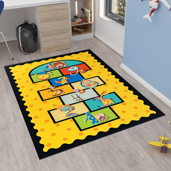 Tapete Bibi Infantil Antiderrapante 1 00 X 1 40m - Amarelinha