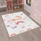 Tapete Bibi Infantil Antiderrapante 1 00 X 1 40m - Unicórnio