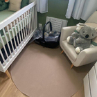 Tapete Boho Redondo Ø140cm Bege - Antiderrapante