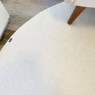 Tapete Boho Redondo Ø140cm Off White - Antiderrapante