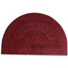 Tapete Capacho 54x36 Antiderrapante Meia Lua Vermelho Ondas