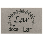 Tapete Capacho Areia Lar Doce Lar Preto- Antiderrapante