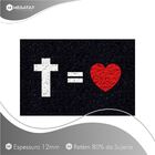 Tapete Capacho Cruz = Coração 60x40 Para Entrada Casa Lar