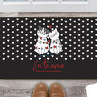 Tapete Capacho Decorativo Entrada Porta Sala Gatinhos Namorad