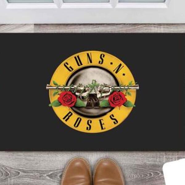 Tapete Capacho Decorativo Entrada Porta Sala Guns N' Roses