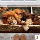 Tapete Capacho Decorativo Entrada Porta Sala Leão