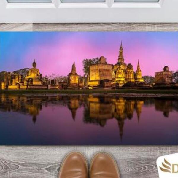 Tapete Capacho Decorativo Entrada Porta Sala Tailândia