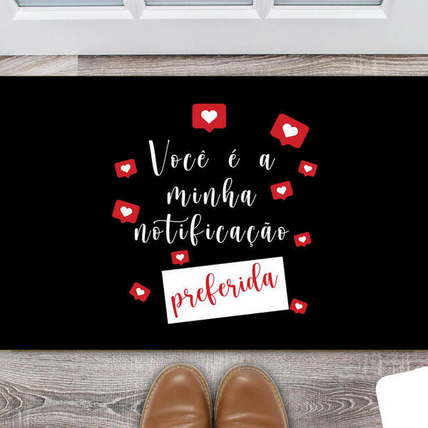 Tapete Capacho Decorativo Entrada Porta Sala Você É Minha Not