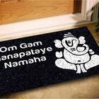 Tapete Capacho Decorativo Ganesha Ganapataye Mantra 60x40