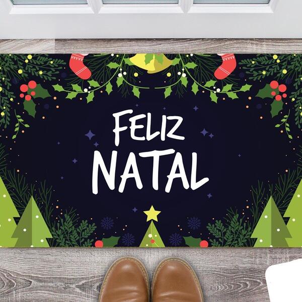 Tapete Capacho Decorativo Natal Boas Festas Final Do Ano - Fe