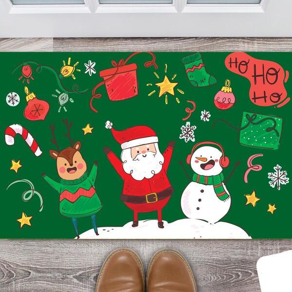 Tapete Capacho Decorativo Natal Boas Festas Final Do Ano - Pa