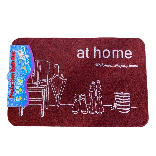Tapete Capacho Decorativo Porta De Entrada Vermelho