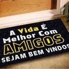 Tapete Capacho Divertido Amigos Bem Vindo 60x40 Entrada Casa
