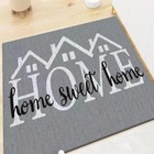 Tapete Capacho Estampado - Home Cinza