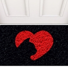 Tapete Capacho Gato Coração 0,60 X 0,40