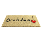 Tapete Capacho - Gratidão! - Bege