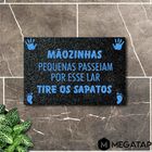 Tapete Capacho Maozinhas Lar Tire Os Sapatos 60x40 Menino
