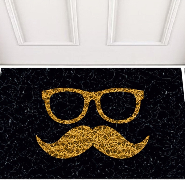 Tapete Capacho Oculos E Bigode 0,60 X 0,40