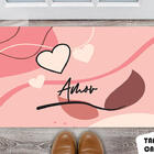 Tapete Capacho Personalizado Amor Love Tons Rosa