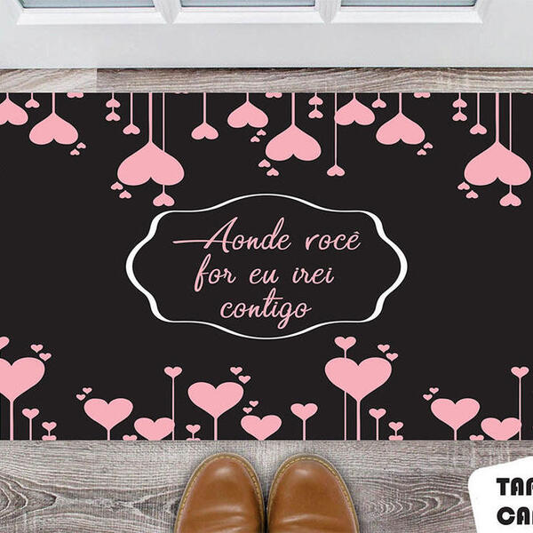 Tapete Capacho Personalizado Aonde Você For Eu Irei Contigo F