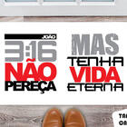Tapete Capacho Personalizado Biblia Mas Tenha Vida Eterna