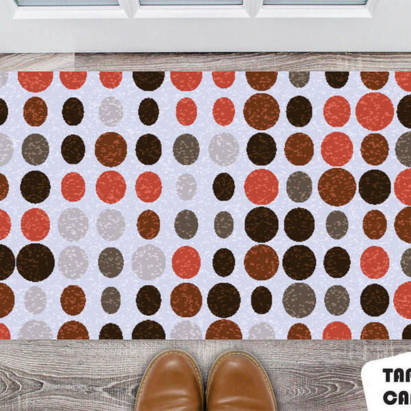 Tapete Capacho Personalizado Bolinhas Coloridas Em Paête